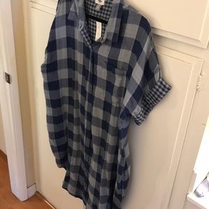 Flannel blue dress NWT